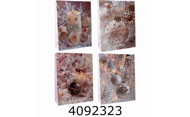 Пакет новорічний подарунковий 31*40*12см мікс 4 (12/360) BK4447L