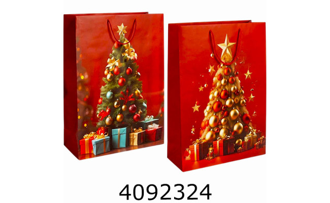 Пакет новорічний подарунковий 50*72*18см мікс 4 (12/360) BK4213