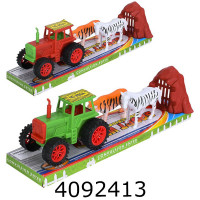Трактор інерц. в слюді з тваринами 31*11*12см (48/96) 855A-55