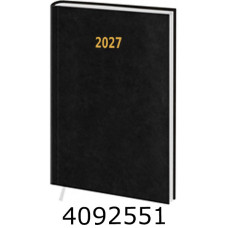 Щоденник А5 дат. 2027р. тв. обкл. чорний () 24В-004