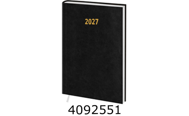 Щоденник А5 дат. 2027р. тв. обкл. чорний () 24В-004