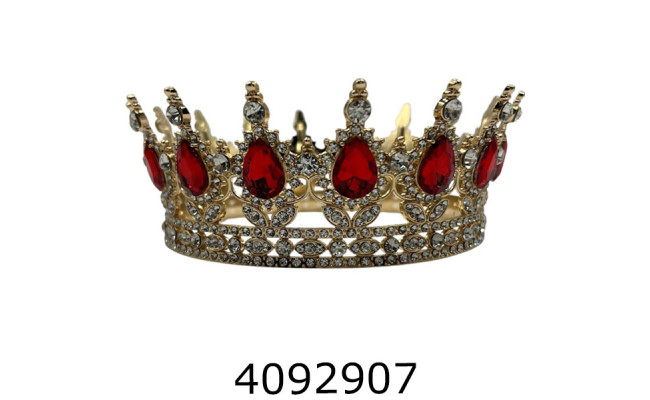 Корона для торта золото з червоним SA1856
