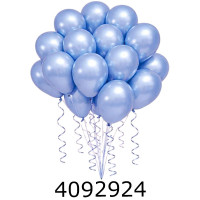 Повітряні кульки набір 50шт хромовані блакитний (100) 92