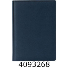 Щоденник А5 недат. Brisk Twill 168 арк. шт. шкіра, лінія, темно-синій (10) ЗВ-43