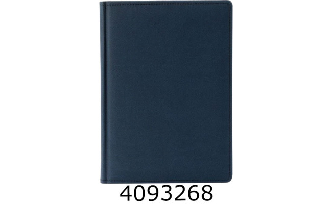 Щоденник А5 недат. Brisk Twill 168 арк. шт. шкіра, лінія, темно-синій (10) ЗВ-43